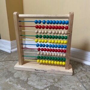 Melissa & Doug Abacus Classic Wooden Toy Educational Counting Learning Beads‎